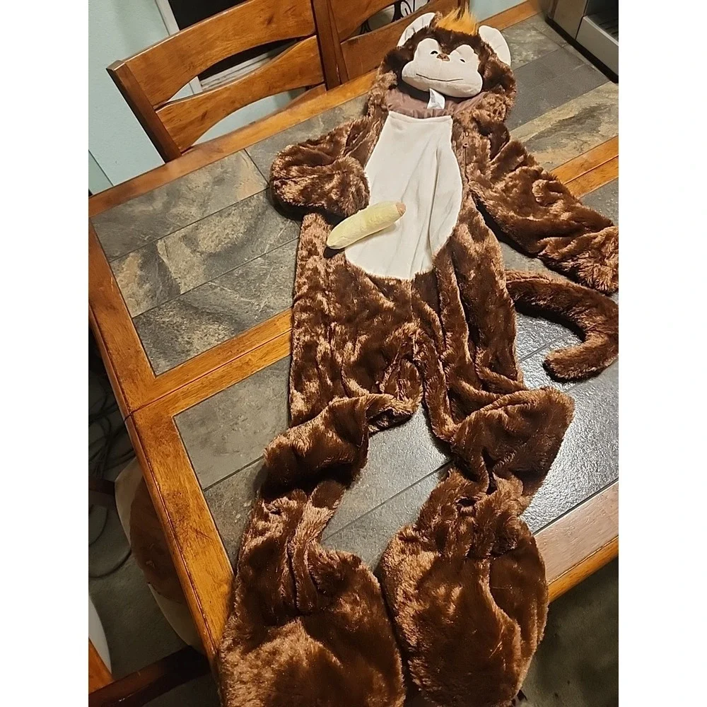 Hyde & Eek plush Monkey Kids 4t-5t costume‎ Cozy Soft  One Piece Hooded Target